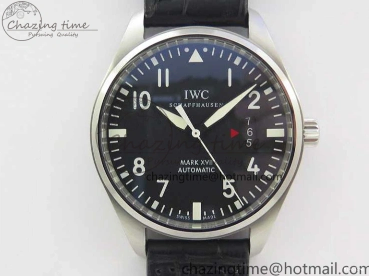 MIROTIME 0108 Affordable Mark XVII IW326501 FKF 1:1 Best Edition Black Dial on Black Leather Strap 7131